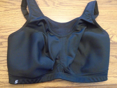 Glamorise Gr. 38G Style 1067 schwarz No Bounce Cami Style bügelloser Sport BH NEU