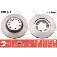 TRW 2X Bremsscheibe Vorne Ø290 Mm BelüFtet FüR Nissan NT400 Cabstar F24F 35.14
