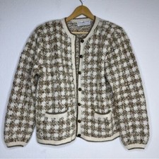 Peruvian Connection Vintage Merino Wool Handknit Cardigan