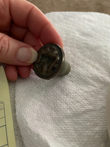 vintage Hires root beer glass bottle with a laundry sprinkler bottle top - Picture 4 of 9