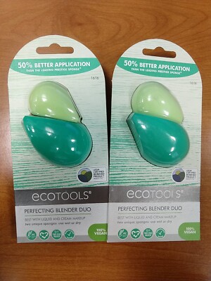 2 Packs of 2: ECOTOOLS Perfecting Blender Duo / Makeup Sponges  - R5P5