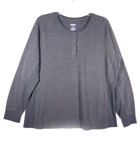 Chemise Thermique Henley Duluth Trading Co Homme 2XL Bleu – Manches Longues, Coton Gaufré
