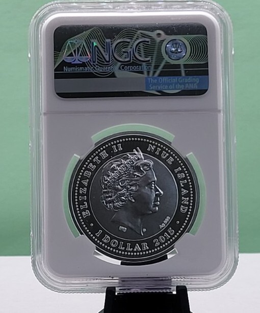 2015 NIUE $1 SOLALI CAT - COLORIZED - NGC PF70 UC - .999