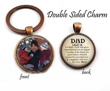 Personalized Custom Photo Dad Dictionary Definition Key Chain Son Daughter Gift