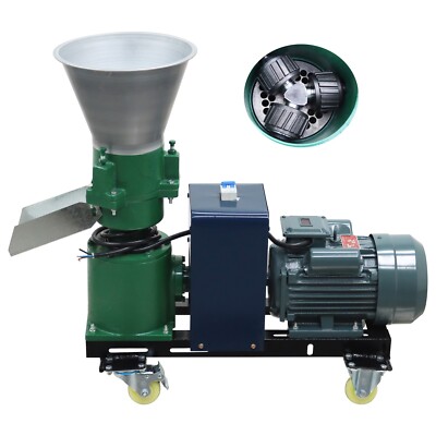 10mm Feed Pellet Mill Machine 120-150kg/h Granulator with Powerful Motor US 220V