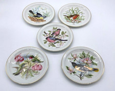 Bird Side Plate bundle x5 Bareuther Waldsassen Bavarian robin wagtail & more B4