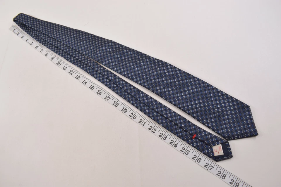 Altea Neck Tie NWT Blue and White Plaid Silk Blend - Image 3 of 4