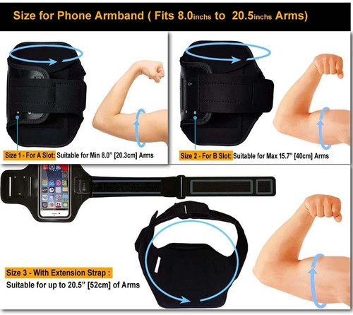 Waterproof Armband Case Sports Gym Running Exercise Arm Band PhoneHolder/Key Bag - Picture 6 of 25
