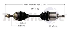 For Toyota MR2 1991-1995 Nat Asp Rear Driver Left CV Axle Shaft SurTrack TO-8349