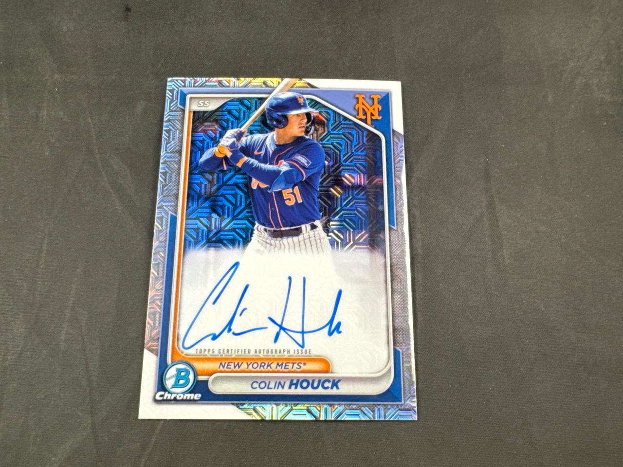 2024 BOWMAN CHROME BASEBALL COLIN HOUCK MOJO REFRACTOR AUTO #BMA-CH