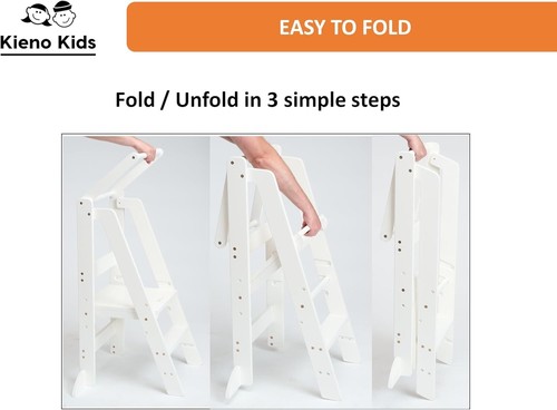 Versatile Foldable Toddler Tower – Perfect for Kitchen, Bathroom, or Bedroom Use - Picture 7 of 10