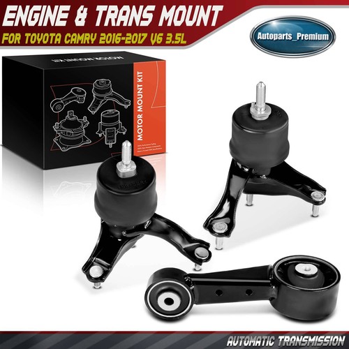 3x Engine Motor & Transmission Mount & Torque Strut Mount for Toyota