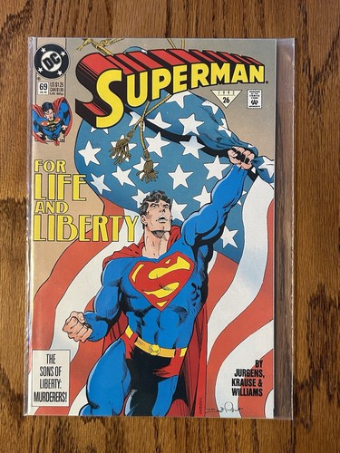 Superman #69 1992 DC Comics American Flag