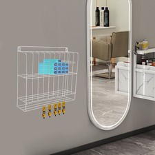 Large Hair Dye Organizer, Iron Hair Dye Rack, White Salon Hair Dye Storage Rack