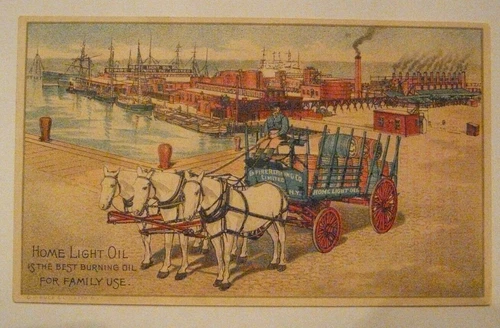Rare 1880's Trade Card - Empire Refining Co., Home Light Oil