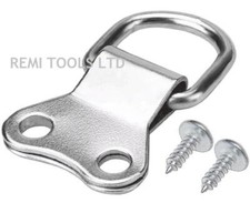 D-Ring D Ring Picture Frame Hanging Hooks Double Hole Hangers With Screws Silver