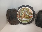 3 Footed ASHTRAY COASTER Cast Iron Homestead Winter Japan — photo 2