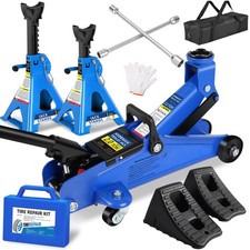 2 Ton (4000 lbs) Capacity Low Profile Hydraulic Trolley Service/Floor Jack Combo