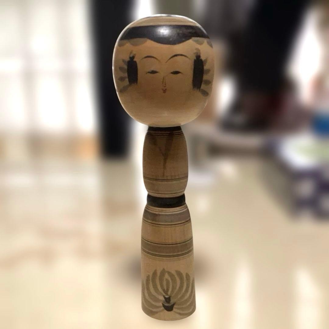 Keiaki Sato Yajiro Kokeshi Doll Miyagi Prefecture 24cm Vintage Collectible
