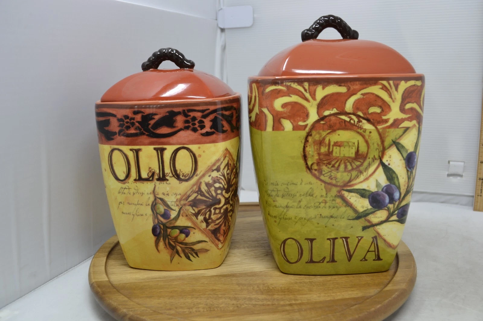 Certified International Geoffrey Allen Tuscany 2 Piece Square Canister Set