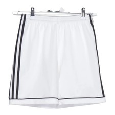 Adidas, Sportshorts, Gr&ouml;&szlig;e: 164, Wei&szlig;/Schwarz, Polyester, Streifen, Jungen #yn3