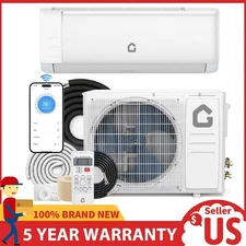 9000 BTU Ductless AC Mini Split Air Conditioner and Heat Pump 230V w/Kit ,WIFI