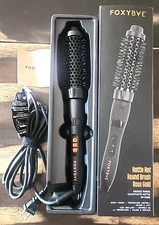 Foxybae Hottie Hot Round Brush Rose Gold Ceramic Curling Volumizing Brush