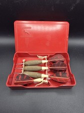 Vintage Unicorn Plus-Two Darts With Case - Red Feather Flights