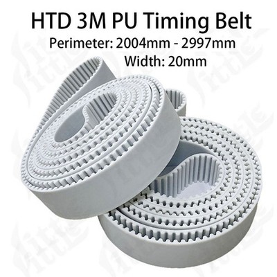 Zahnriemen HTD-3M Profil Breite 20mm Geschlossener Polyurethan-Riemen Stahlkern