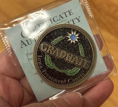 Graduate Graduation Coin Iowa Treatment Courts Judicial Branch Rare Token