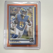 Panini Donruss Optic Tutu Atwell Rams #136 Orange Prizm /299 2025 NFL