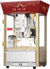 Popcorn Machine 8Oz Popper w/ Stainless Steel Kettle Warming Light Theater Maker