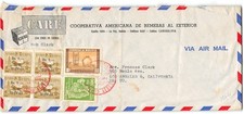 Bolivia to LA, airmail, 1950
