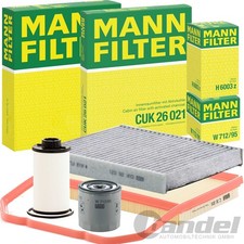 MANN FILTER INSPEKTIONSPAKET+HYDRAULIKFILTER passend für VW POLO 6 AW1 65+75 PS