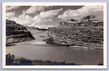 1940 Moab Utah UT Colorado River Canyon Drive & Moab Bridge Real Photo RPPC