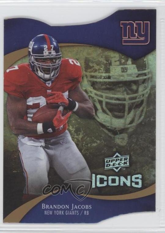 2009 Upper Deck Icons Die-Cut 57/75 Brandon Jacobs #7 0b5