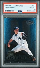 David Cone 1998 Fleer Metal Universe #114 Twin Towers PSA8 New York Yankees NY