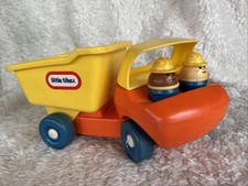 VINTAGE LITTLE TIKES TODDLE TOTS DUMP TRUCK W/2 CONSTRUCTION CHUNKY PEOPLE