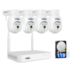 Hiseeu 5MP Wireless Security Camera WK-4HD405-AT, 4 -PTZ-Cam 10CH