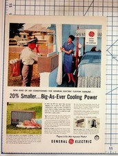 Vintage 1950s General Electric Thinline Air Conditioner Magazine Ad Ephemera