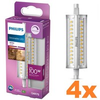 4 X Philips Led 118Mm R7S Stablampe 14W Wie 100W Warmweiß 3000K Dimmbar