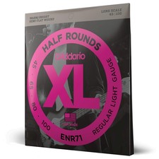 D Addario Half Round Bass Strings 45-100 Long Scale Smooth Feel Reduced Noise