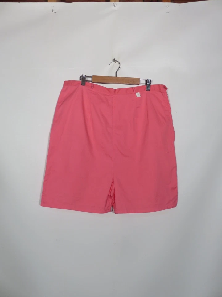 Vintage 60's Deadstock Plus Size Pink Cotton High Waist Shorts Size 35 Waist - Image 3 of 4