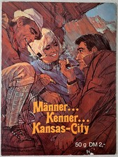 Kansas-City Pappschild Werbeschild 18 x 24 cm 1967 Aufsteller Tabak Laden