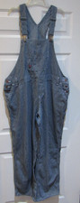 Dickies Hickory Stripe Denim Bib Overalls Women s Large GC