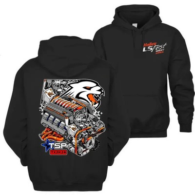 LS Engine Racing Hoodie Holley LS Fest West Style Performance Car Graphic