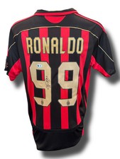 RONALDO NAZARIO SIGNED AC MILAN 2006/07 HOME SHIRT (ACG CERT AG16638)