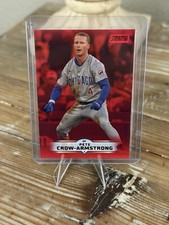 2025 Topps Stadium Club Pete Crow-Armstrong Base #86 - Cubs (Red Parallel SP)