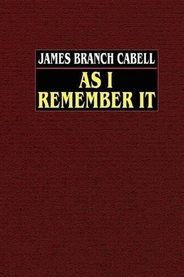 James Branch Cabell As I Remember it (Taschenbuch)