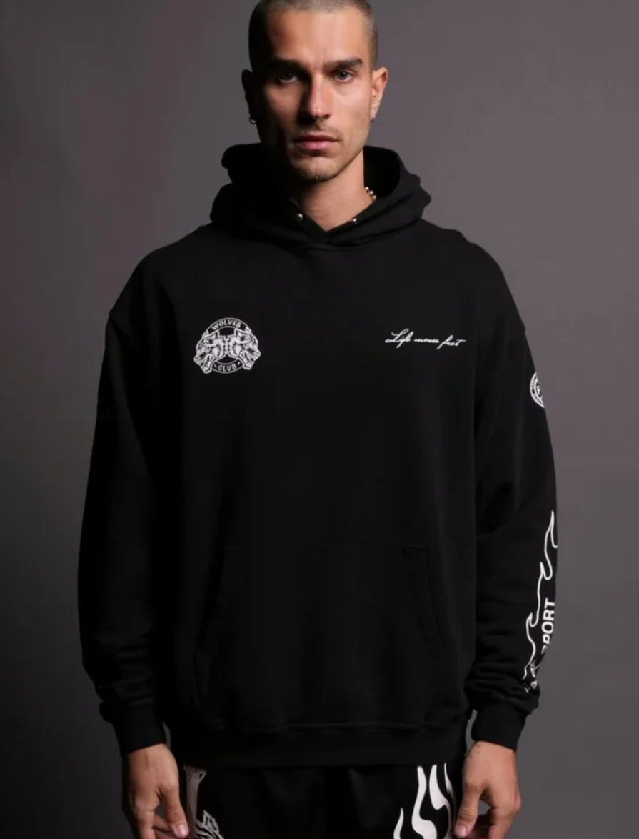 Darc Sport Wolves Redline Hoodie Vintage Pierce Large LIMITED